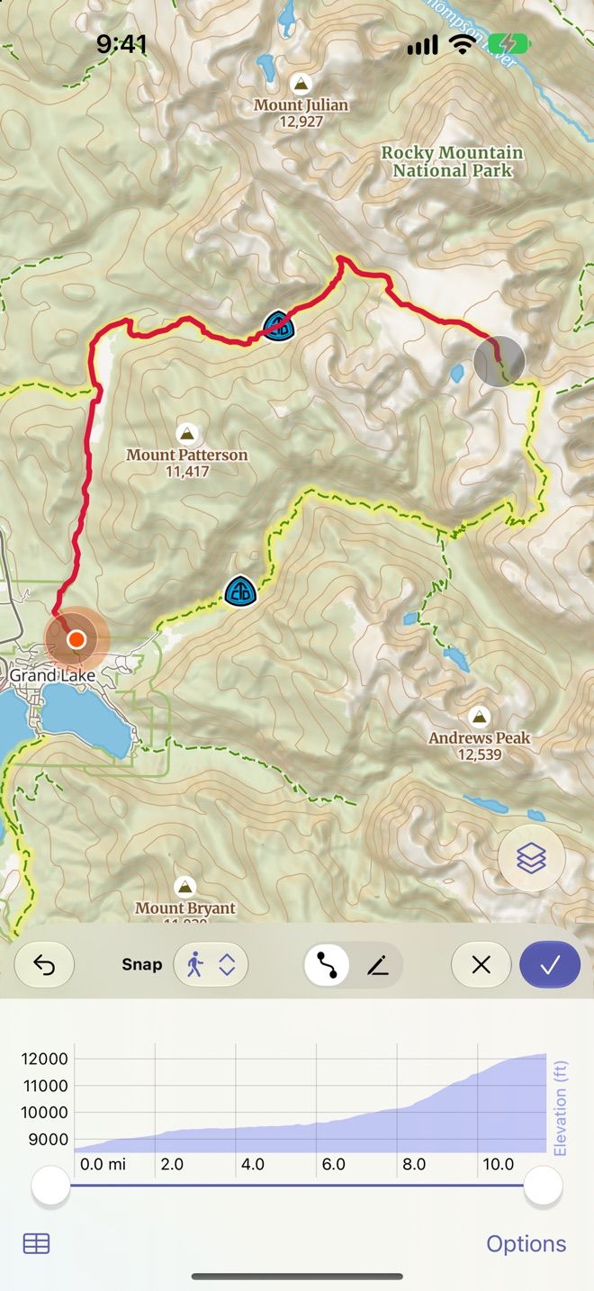 Planificando una ruta con su perfil de elevación en la app Goat Maps